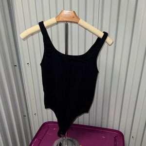 Classic Black Sleeveless Bodysuit